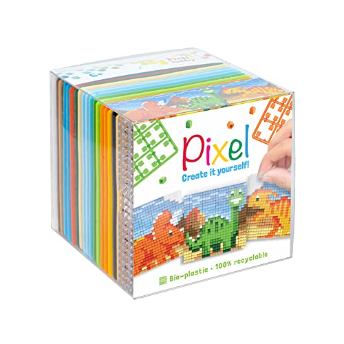 Pixel P29024 - Bastelset "Dinosaurier", Stecksystem als kreatives Hobby für Kinder ab 6 Jahre, Würfelbox mit Motivvorlagen und Pixelquadraten Pixel P29024 - Bastelset "Dinosaurier", Stecksystem als kreatives Hobby für Kinder ab 6 Jahre, Würfelbox mit Motivvorlagen und Pixelquadraten von Pracht Creatives Hobby