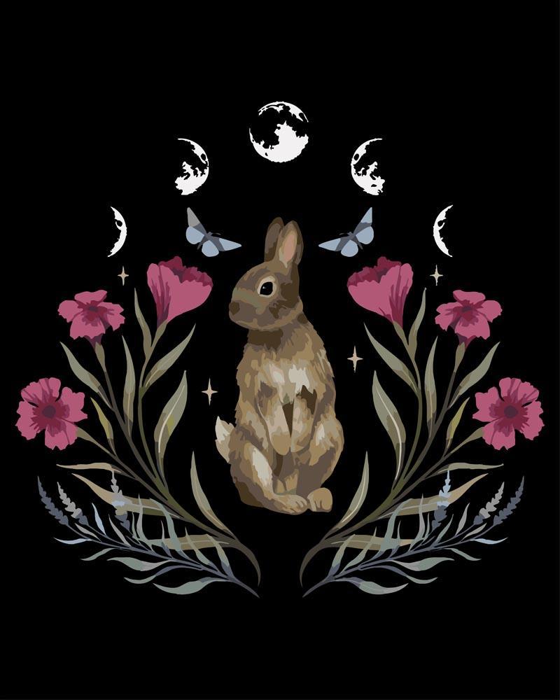 Malen nach Zahlen - Kaninchen bei Nacht - by Pixie Cold, ohne Rahmen Malen nach Zahlen - Kaninchen bei Nacht - by Pixie Cold, ohne Rahmen von Pixie Cold