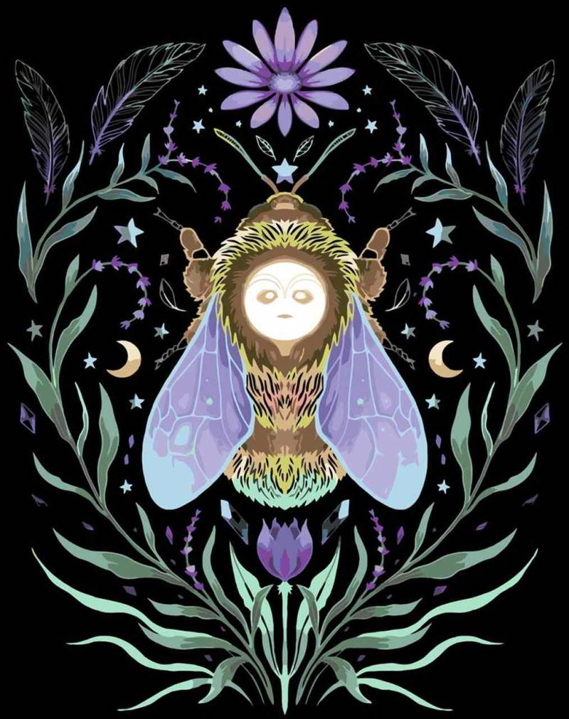 Malen nach Zahlen - spirituelle Hummel - by Pixie Cold, ohne Rahmen von Pixie Cold