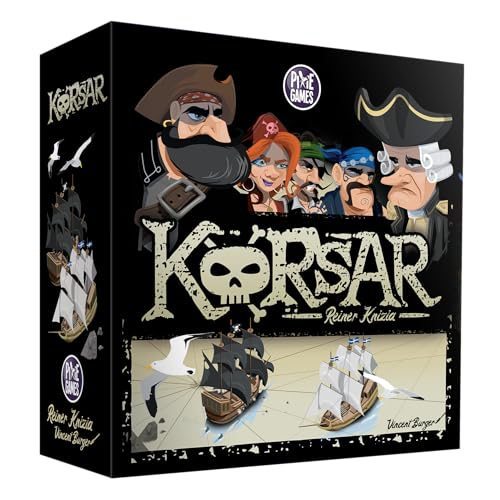PixieGames | Korsar – Neue Edition | Strategisches & Familienkartenspiel | Piraten, Boote & Schätze | 2 bis 8 Spieler | ab 10 Jahren | von Reiner Knizia von Pixie Games