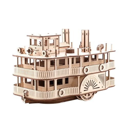 PizazzToy 3D Holz Puzzle Mechanisches Dampfschiff, 461 Stück Holzpuzzle Erwachsene Mechanische Montage Modellbausatz Basteln Modell, Geschenke und Dekoration PizazzToy 3D Holz Puzzle Mechanisches Dampfschiff, 461 Stück Holzpuzzle Erwachsene Mechanische Montage Modellbausatz Basteln Modell, Geschenke und Dekoration von PizazzToy
