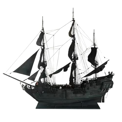 PizazzToy 3D Holzpuzzle Schiff Piratenschiff, 1/50 Maßstab 3D Puzzle Black Pearl Schiff Segelboot Holzpuzzle Modellbau Set Denkspiel DIY Wooden Model Ship Puzzle (Bausatz-Version) von PizazzToy