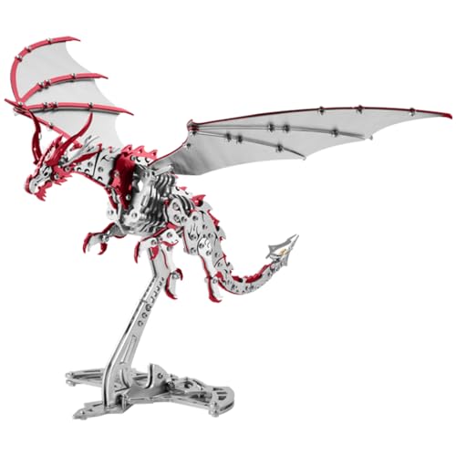 PizazzToy 3D Metall Puzzle, 373+ Stück DIY Donnerflugsaurier 3D Mechanical Puzzle Modellbausatz Erwachsene mit Werkzeug, Adventskalender 2025 Geschenk Für Ihn Mann Papa von PizazzToy