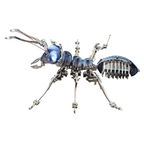 PizazzToy 3D Metall Puzzle Insekt, 150 Stück DIY Montage Steampunk-Ameise Modellbausatz Erwachsene mit Werkzeug, 3-5 Stunden BAU Dein Puzzle für Erwachsene (Mittlere Schwierigkeit) von PizazzToy