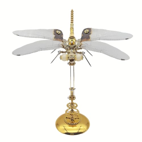 PizazzToy 3D Metall Puzzle Libelle, 200+ Stück DIY 3D Mechanical Steampunk Insekt Puzzle Montage Modellbausatz Erwachsene mit Werkzeug PizazzToy 3D Metall Puzzle Libelle, 200+ Stück DIY 3D Mechanical Steampunk Insekt Puzzle Montage Modellbausatz Erwachsene mit Werkzeug von PizazzToy