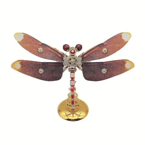 PizazzToy 3D Metall Puzzle Libelle, 200+ Stück DIY 3D Mechanical Steampunk Insekt Puzzle Montage Modellbausatz Erwachsene mit Werkzeug PizazzToy 3D Metall Puzzle Libelle, 200+ Stück DIY 3D Mechanical Steampunk Insekt Puzzle Montage Modellbausatz Erwachsene mit Werkzeug von PizazzToy