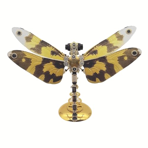 PizazzToy 3D Metall Puzzle Libelle, 200+ Stück DIY 3D Mechanical Steampunk Insekt Puzzle Montage Modellbausatz Erwachsene mit Werkzeug PizazzToy 3D Metall Puzzle Libelle, 200+ Stück DIY 3D Mechanical Steampunk Insekt Puzzle Montage Modellbausatz Erwachsene mit Werkzeug von PizazzToy