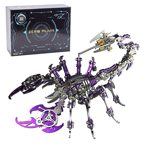 PizazzToy 3D Metall Puzzle Tiere, 200 Stück Mechanik Skorpion König Metall Puzzle Modellbausatz mit beweglichen Gelenken, Wohnkultur Geschenk für Erwachsene PizazzToy 3D Metall Puzzle Tiere, 200 Stück Mechanik Skorpion König Metall Puzzle Modellbausatz mit beweglichen Gelenken, Wohnkultur Geschenk für Erwachsene von PizazzToy