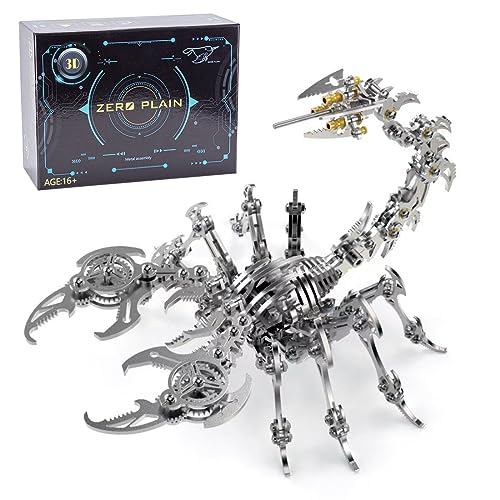 PizazzToy 3D Metall Puzzle Tiere, 200 Stück Mechanik Skorpion König Metall Puzzle Modellbausatz mit beweglichen Gelenken, Wohnkultur Geschenk für Erwachsene PizazzToy 3D Metall Puzzle Tiere, 200 Stück Mechanik Skorpion König Metall Puzzle Modellbausatz mit beweglichen Gelenken, Wohnkultur Geschenk für Erwachsene von PizazzToy