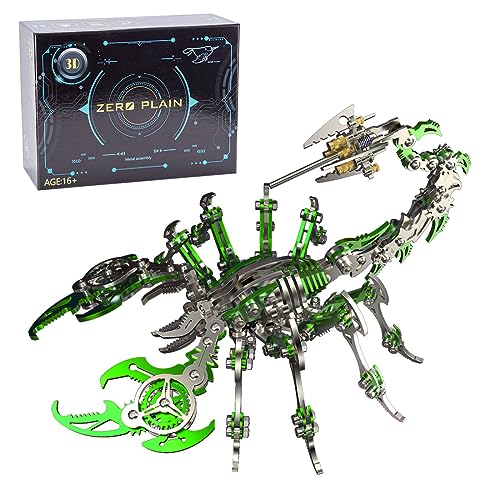 PizazzToy 3D Metall Puzzle Tiere, 200 Stück Mechanik Skorpion König Metall Puzzle Modellbausatz mit beweglichen Gelenken, Wohnkultur Geschenk für Erwachsene PizazzToy 3D Metall Puzzle Tiere, 200 Stück Mechanik Skorpion König Metall Puzzle Modellbausatz mit beweglichen Gelenken, Wohnkultur Geschenk für Erwachsene von PizazzToy