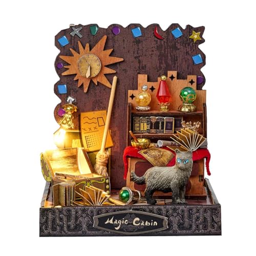 PizazzToy 3D Puzzle Holz Haus für Erwachsene, DIY Montage 3D Holzpuzzle Miniatur-Haus Bastelset, Weihnachten 2025 Dekoration Geschenk Modell PizazzToy 3D Puzzle Holz Haus für Erwachsene, DIY Montage 3D Holzpuzzle Miniatur-Haus Bastelset, Weihnachten 2025 Dekoration Geschenk Modell von PizazzToy