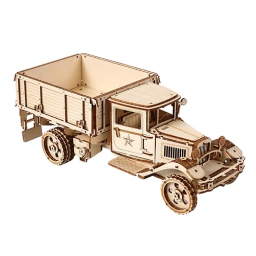 PizazzToy 3D Puzzle Holz LKW für Erwachsene, DIY Montage 3D Holzpuzzle Lastwagen Bastelset, Weihnachten 2025 Dekoration Modell (264 Teile) von PizazzToy