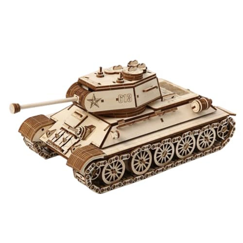 PizazzToy 3D Puzzle Holz Militärpanzer für Erwachsene, DIY Montage 3D Holzpuzzle Gepanzertes Fahrzeug Bastelset, Weihnachten 2025 Dekoration Modell (661 Teile) von PizazzToy