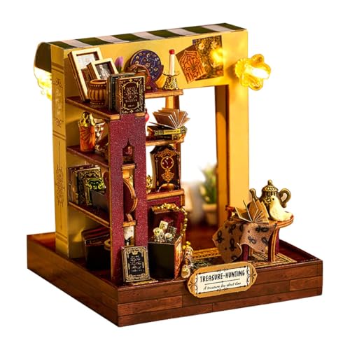 PizazzToy 3D Puzzle Holz Schatzsucherhaus für Erwachsene, DIY Montage 3D Holzpuzzle Miniatur-Haus Bastelset, Weihnachten 2025 Dekoration Geschenk Modell PizazzToy 3D Puzzle Holz Schatzsucherhaus für Erwachsene, DIY Montage 3D Holzpuzzle Miniatur-Haus Bastelset, Weihnachten 2025 Dekoration Geschenk Modell von PizazzToy