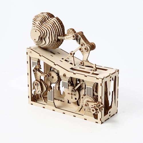 PizazzToy 3D Puzzle Holz Sisyphus für Erwachsene, DIY Montage 3D Holzpuzzle Maschinenbau Bastelset, Weihnachten 2025 Dekoration Modell (314 Teile) von PizazzToy