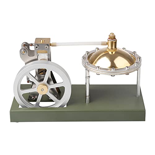 PizazzToy Dampfkessel Modell, Retro Metall Simulation Vertikale Transparente Zylinder Dampfmaschine Modell mit Kessel, Physical Experimentier Spielzeug für Technikbegeisterte von PizazzToy