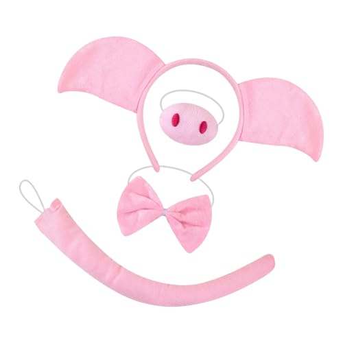 Piggy Rollenspiel-Outfit, Zubehör, Halloween-Tierkostüm für Jungen, Mädchen, Kinder, Erwachsene, Halloween, Geburtstag, Cosplay, Party, Schwanz Piggy Rollenspiel-Outfit, Zubehör, Halloween-Tierkostüm für Jungen, Mädchen, Kinder, Erwachsene, Halloween, Geburtstag, Cosplay, Party, Schwanz von Pjeghbvop