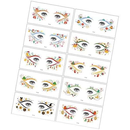 Pjeghbvop 10pieces Weihnachten Eye Tatoos Aufkleber Ungiftiger Wassertransfer Temporärer Tattos Aufkleber Für Urlaub Spaß Einfach Zu Entfernen Sie Sichere Hautkunstaufkleber Pjeghbvop 10pieces Weihnachten Eye Tatoos Aufkleber Ungiftiger Wassertransfer Temporärer Tattos Aufkleber Für Urlaub Spaß Einfach Zu Entfernen Sie Sichere Hautkunstaufkleber von Pjeghbvop