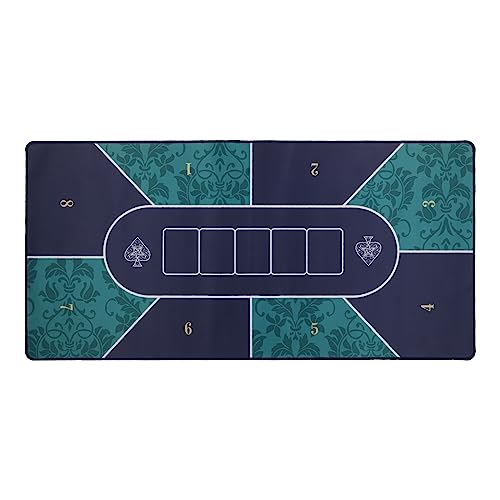 Pjeghbvop 40x20 Zoll Hold Pokermatte Portable Tischplatte Mit Art Deco Layout Print Hemmingkanten Und Glatte Oberflächen von Pjeghbvop