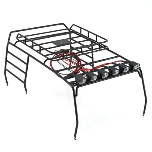 Pjeghbvop Anti Kollision R/C Auto Overhead Gepäckträger LED Easy Fixed Modified Teil des Modellfahrzeugs 1/10 Gepäckstange von Pjeghbvop