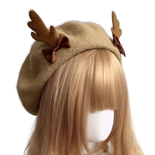 Pjeghbvop Antler Süße Hirschgeweih JK Winter Warme Hat Cosplay Party Kostüm Kopfbedeckung Pjeghbvop Antler Süße Hirschgeweih JK Winter Warme Hat Cosplay Party Kostüm Kopfbedeckung von Pjeghbvop