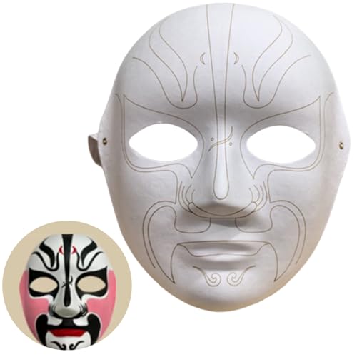 Pjeghbvop Blankinerfarbener Masken Papiermade Masken Für Künstlerische Projekttheater Halloweens Maskerades Partys Klassenzimmerkunst von Pjeghbvop