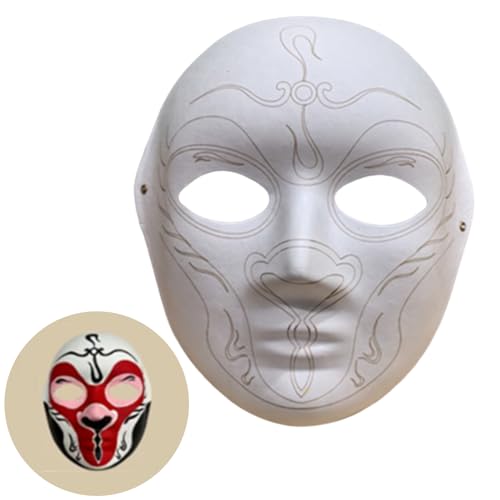 Pjeghbvop Blankinerfarbener Masken Papiermade Masken Für Künstlerische Projekttheater Halloweens Maskerades Partys Klassenzimmerkunst von Pjeghbvop