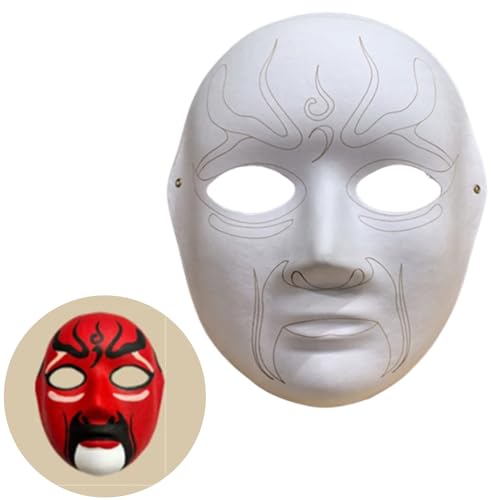 Pjeghbvop Blankinerfarbener Masken Papiermade Masken Für Künstlerische Projekttheater Halloweens Maskerades Partys Klassenzimmerkunst von Pjeghbvop