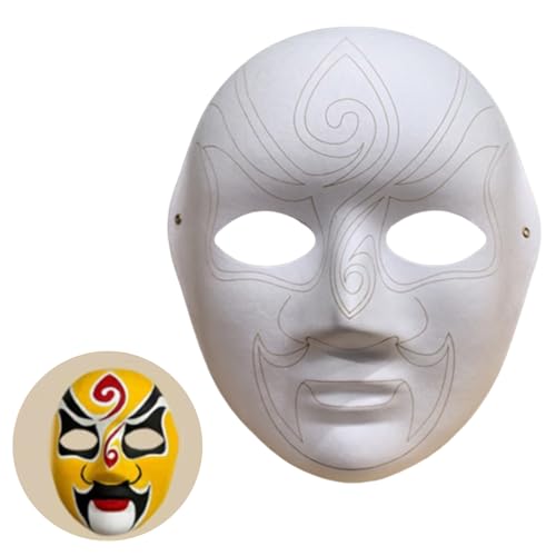 Pjeghbvop Blankinerfarbener Masken Papiermade Masken Für Künstlerische Projekttheater Halloweens Maskerades Partys Klassenzimmerkunst von Pjeghbvop