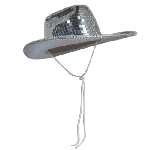 Pjeghbvop Cowboyhut für Urlaub, verspiegelt, reflektierend, Überraschung, für Mädchen, Jungen, Cowgirl-Hut für Karneval, Musikfestival Pjeghbvop Cowboyhut für Urlaub, verspiegelt, reflektierend, Überraschung, für Mädchen, Jungen, Cowgirl-Hut für Karneval, Musikfestival von Pjeghbvop