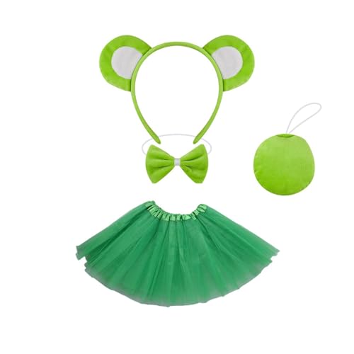 Pjeghbvop Fashion Bear Ohr Stirnband Halloween Kostüms Requisiten Kopfstücke Kurzes Kleid Für Kostümpartys Und Freizeitoutfits von Pjeghbvop