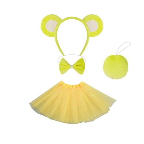 Pjeghbvop Fashion Bear Ohr Stirnband Halloween Kostüms Requisiten Kopfstücke Kurzes Kleid Für Kostümpartys Und Freizeitoutfits von Pjeghbvop