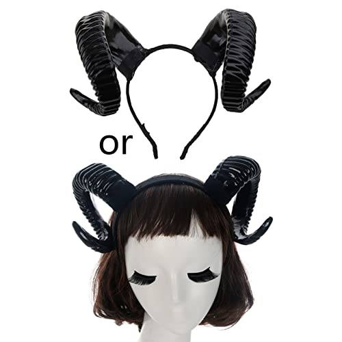 Pjeghbvop Gothic Halloween Damen Mädchen Stirnband Schafhorn Tier Cosplay Kostüm H Pjeghbvop Gothic Halloween Damen Mädchen Stirnband Schafhorn Tier Cosplay Kostüm H von Pjeghbvop