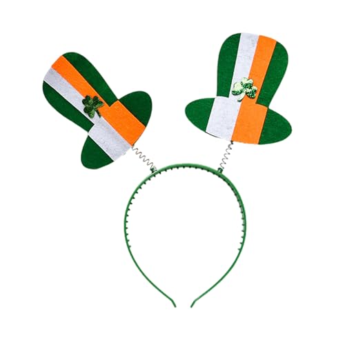 Pjeghbvop Irisches Festival-Stirnband, StPatricks-Day-Party-Zubehör, Haarreif mit Pailletten-Kleeblatt-Hut, Karneval, Party-Requisiten, StPatricks-Tag-Stirnband Pjeghbvop Irisches Festival-Stirnband, StPatricks-Day-Party-Zubehör, Haarreif mit Pailletten-Kleeblatt-Hut, Karneval, Party-Requisiten, StPatricks-Tag-Stirnband von Pjeghbvop