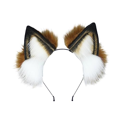 Pjeghbvop Karnevals-Cartoon-Füchse, Ohr-Haarreif, Frauen-Stirnband, Make-up-Stirnband für Karneval, Cosplay, Haarschmuck von Pjeghbvop