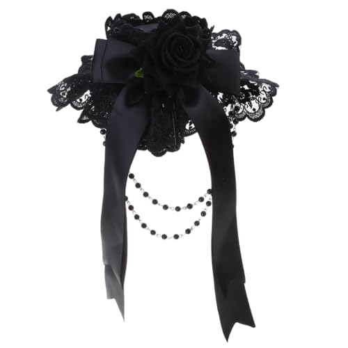 Pjeghbvop Mädchen Gothic Kopfschmuck Spitze Top Hut Schleife Blume Schleife Kopfbedeckung Vintage Royal Halloween Kopfschmuck Pjeghbvop Mädchen Gothic Kopfschmuck Spitze Top Hut Schleife Blume Schleife Kopfbedeckung Vintage Royal Halloween Kopfschmuck von Pjeghbvop