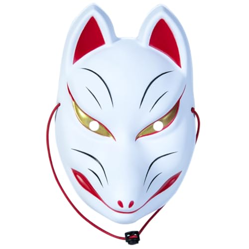 Pjeghbvop Maskerade Füchse Vollgesichtstier Japanische Anime Cosplays Halloween-Kostüm für Party von Pjeghbvop