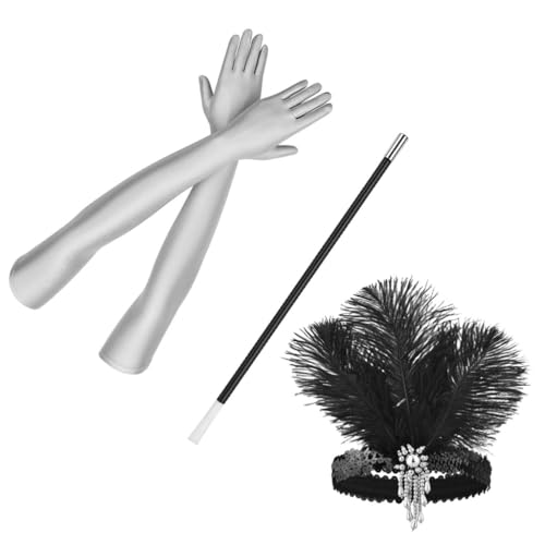 Pjeghbvop Vintage Frauen Flapper Kostüm 1920er Jahre Weibliches Kostüm Kopfschmuck Zigaretten Halter Abschlussball Thema Cosplay Party Zubehör Pjeghbvop Vintage Frauen Flapper Kostüm 1920er Jahre Weibliches Kostüm Kopfschmuck Zigaretten Halter Abschlussball Thema Cosplay Party Zubehör von Pjeghbvop