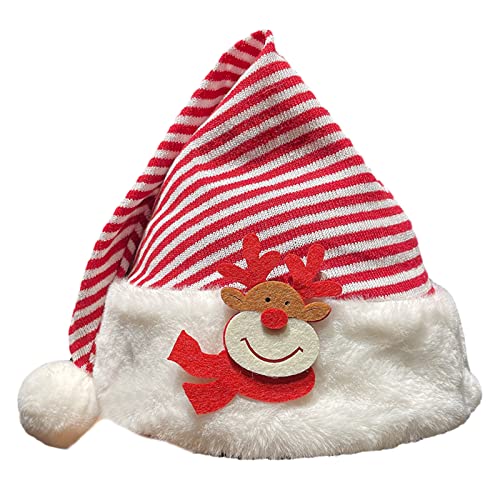 Pjeghbvop Weihnachtshut Weihnachtsmann Süße Weihnachtshüte Kopfschmuck Party Bevorzugt Die Weihnachtsmann Kappen Handgefertigte Accessoires Rot von Pjeghbvop