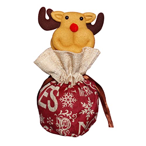 Pjeghbvop Weihnachtskontrollbeutel Spielzeug Für Kinder Und Erwachsene Zarte Supplies Party Bevorzugt Schneemann/Elch/Weihnachtsmann Form Optionale Süßigkeitenbeutel Mit Krawatten von Pjeghbvop