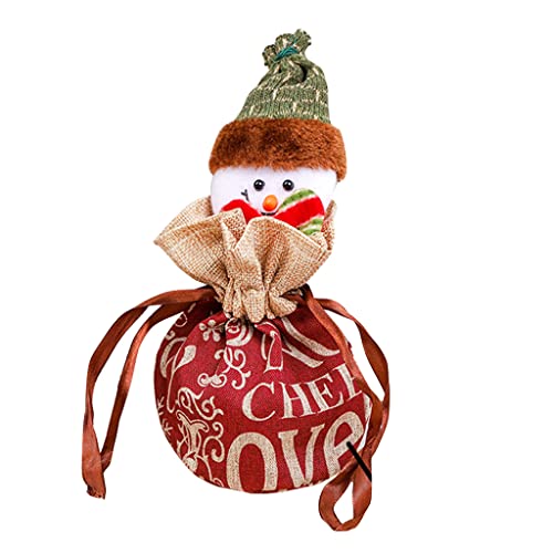 Pjeghbvop Weihnachtskontrollbeutel Spielzeug Für Kinder Und Erwachsene Zarte Supplies Party Bevorzugt Schneemann/Elch/Weihnachtsmann Form Optionale Süßigkeitenbeutel Mit Krawatten von Pjeghbvop