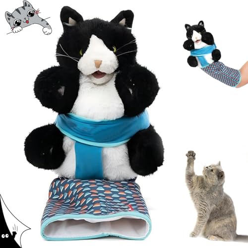 Cats Puppet Wrestler,Cat Wrestling Toy Puppet,Cat Hand Puppet Stuffed Animal Toys,Katzen Handpuppen Mit Robuster Polsterung,Katzen Plüschpuppe Katzenspielzeug Für Hauskatzen & Katzenliebhaber von Pjjrdh
