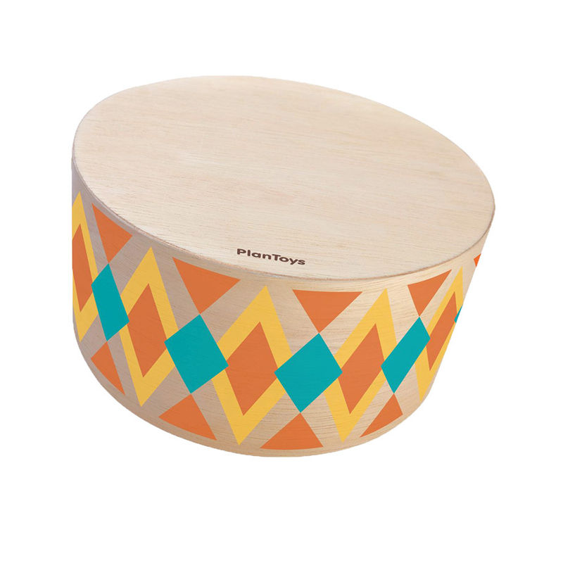 Holztrommel RHYTHM BOX in bunt von Plan Toys