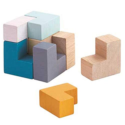 PlanToys 4134 Puzzle Cube 3D, Assorted von PlanToys