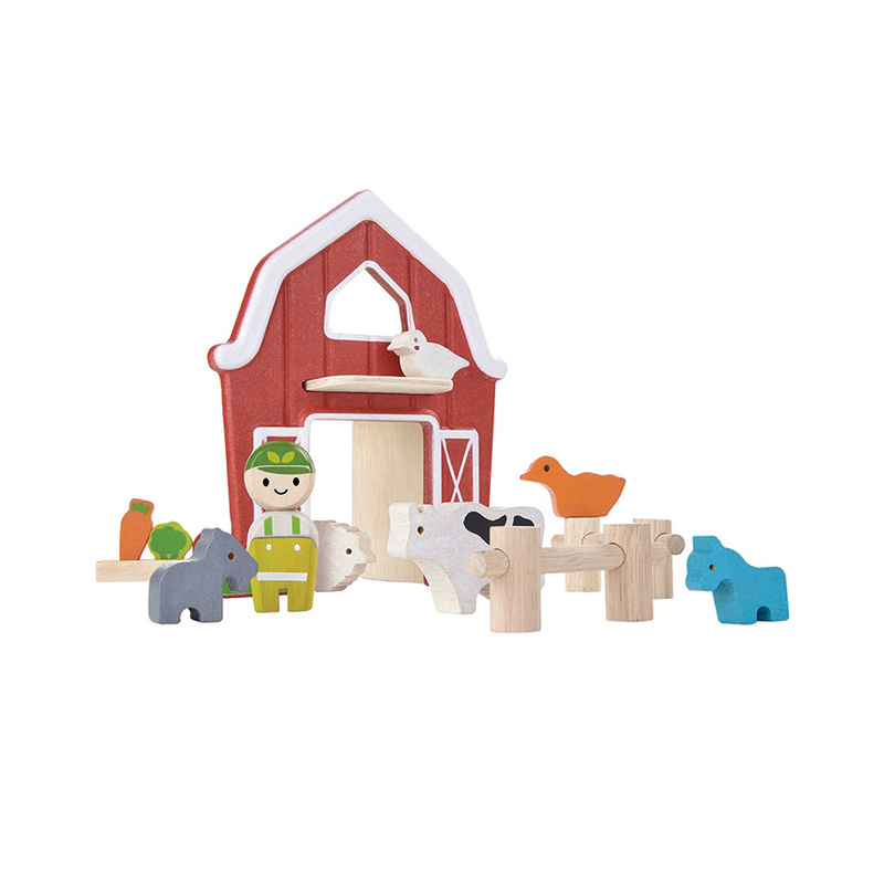 Spielwelt FARM 14-teilig aus Holz von Plan Toys