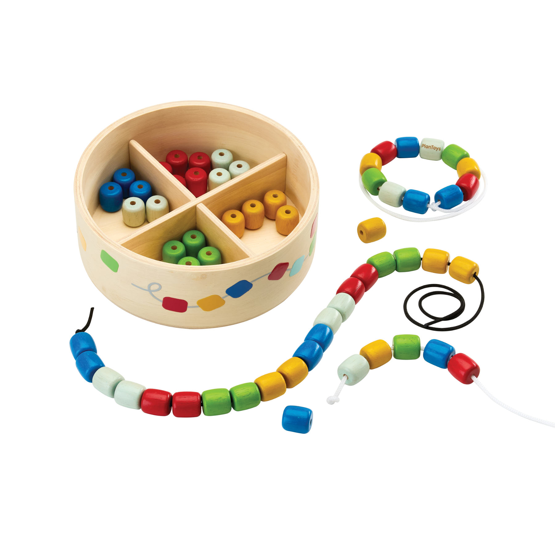 PlanToys - Fädelspiel mit Perlen in Holzbox PlanToys - Fädelspiel mit Perlen in Holzbox von PlanToys