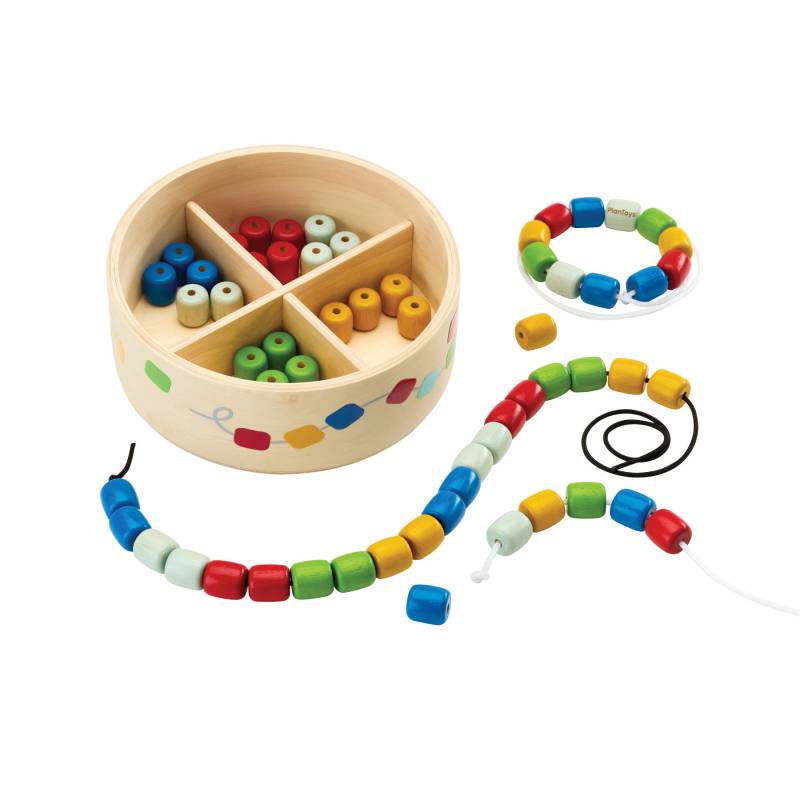 PlanToys - Fädelspiel mit Perlen in Holzbox PlanToys - Fädelspiel mit Perlen in Holzbox von PlanToys
