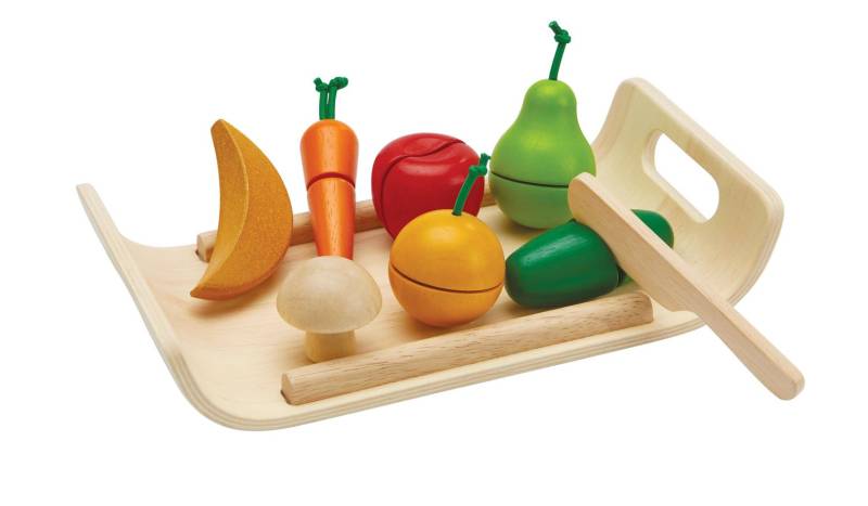 PlanToys Schneidebrett mit Obst & Gemüse - von PlanToys