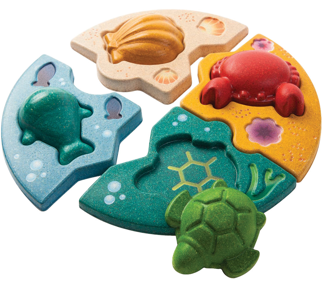 PlanToys - Unterwasserpuzzle bunt 8 tlg. von PlanToys