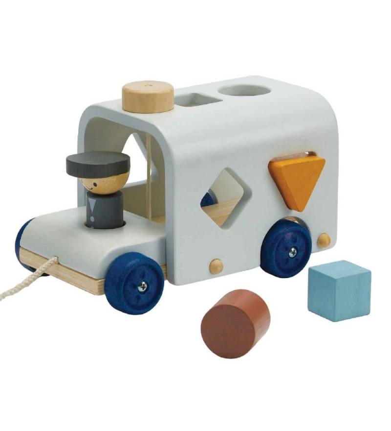 PlanToys Ziehspielzeug - Bus m. Steckspiel - Holz/Hellblau - PlanToys - One Size - Nachziehspielzeug PlanToys Ziehspielzeug - Bus m. Steckspiel - Holz/Hellblau - PlanToys - One Size - Nachziehspielzeug von PlanToys